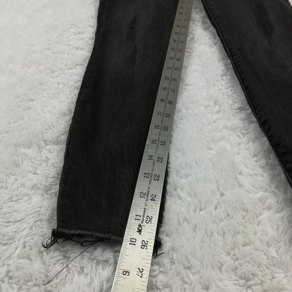 Kut From the Kloth Womens Jeans Connie Skinny Ankle Denim Black Wash Raw Hem 0 - Picture 8 of 11